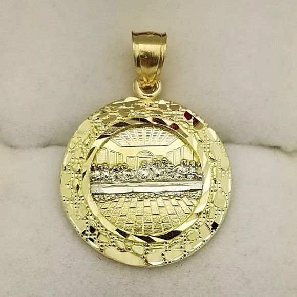 Other - Real 10K Gold Last Supper Charm Nugget Border